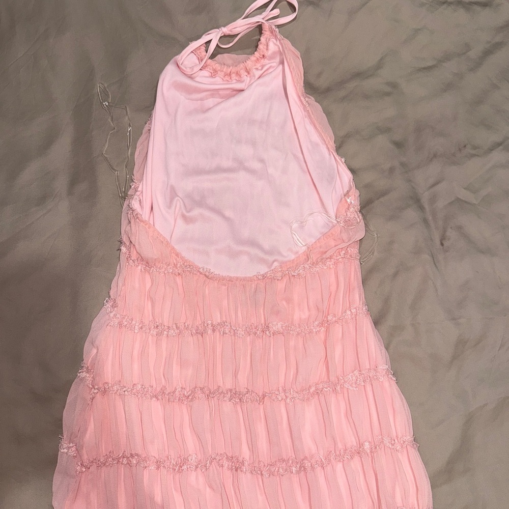 Peppermayo Pink Tiered Mini Dress - Picture 4 of 5